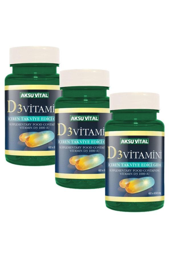 D3 Vitamini 60 Softgel 650mg x 3 Adet - Image 1