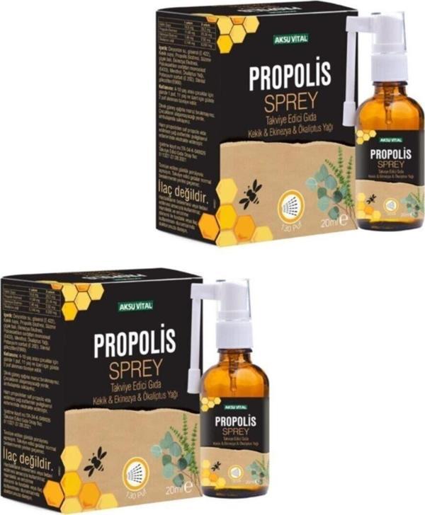 Propolisli Boğaz Spreyi 20ml Kekik Ekinezya Okaliptus Ilaveli X 2 Adet - Image 1