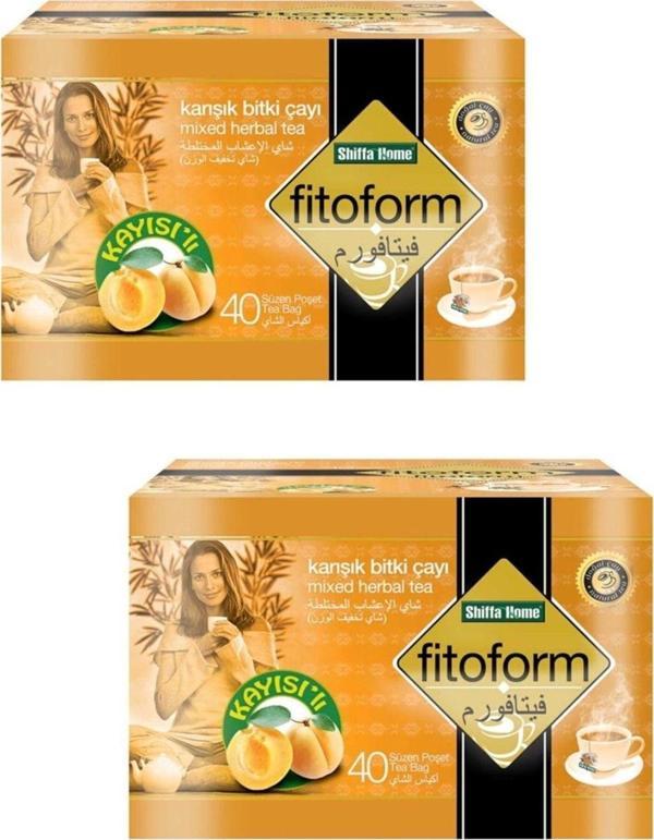 Fitoform Kayısılı Karışık Bitki Süzen Poşet Çay 2'li 40 X 2 G - Image 1