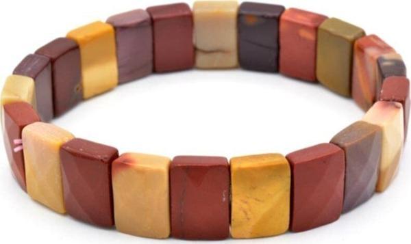 Hakiki Doğal Mokait Jasper Taşı Bileklik 1.kalite 001 - Image 1