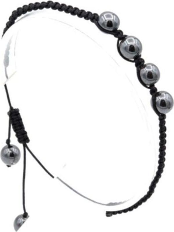 Hakiki Makrome Model Doğal Hematit Taşı Bileklik 1. Kalite 002 - Image 1