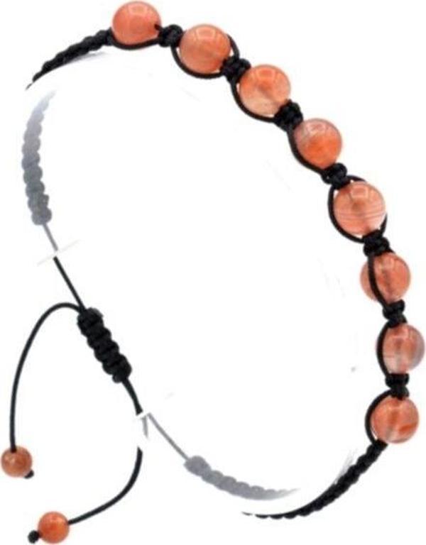 Hakiki Makrome Model Doğal Yemen Akik Taşı Bileklik 1. Kalite 002 - Image 1