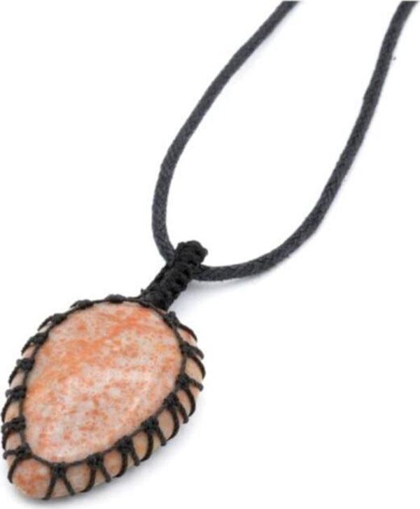 Hakiki Örgülü Doğal Jasper Kolye Ucu 1.kalite 001 - Image 1