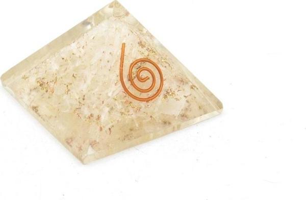 Hakiki Doğal Selenit Taşı Orgonit Piramit 32 Gram - Image 1