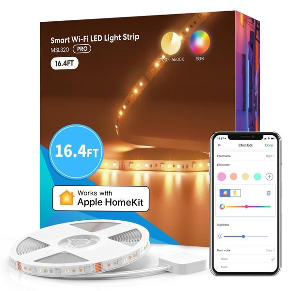 Meross Akıllı Led Şerit Wi-Fi RGB 5 Metre MSL320 Pro (Apple Home Destekli) - Image 1