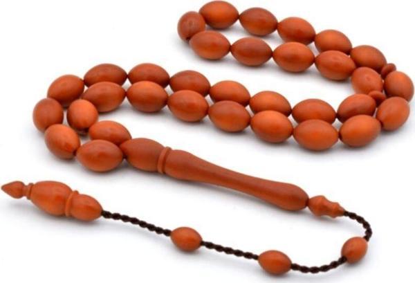Hakiki Usta Işi Sistemli Turuncu Fiber Tesbih Iri Boy 008 - Image 1