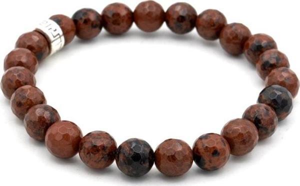 Hakiki Faset Kesim Doğal Mahogany Obsidyen Bileklik 1.kalite - Image 1
