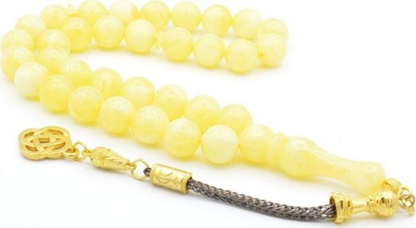 Küre Kesim İri Boy Beyrut Damla Kehribar Tesbih 10 Mm - Image 1