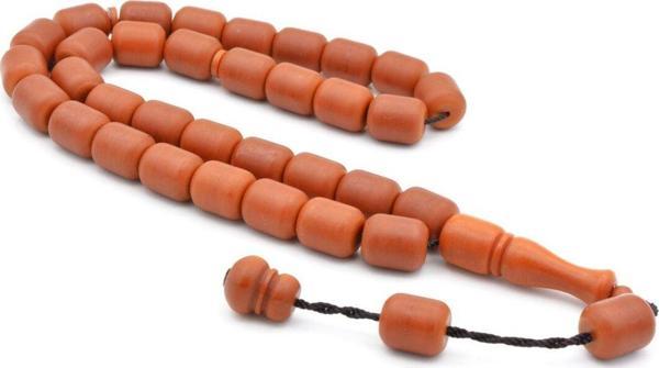 Sistemli Fıçı Kesim İri Boy Turuncu Fiber Tesbih 002 - Image 1