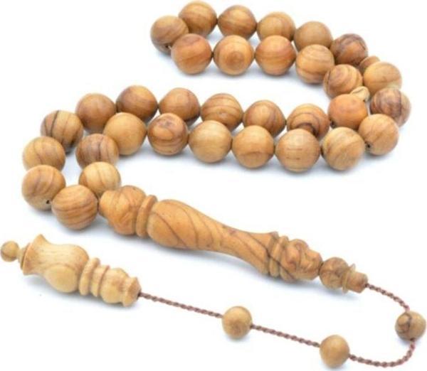 Usta Işi Mevlevi Imameli Beyzi Kesim Zeytin Ağacı Tesbih 002 - Image 1