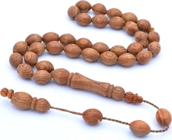 Usta Işi Sistemli Arpa Kesim Afrika Ağacı Tesbih 006 - Image 1