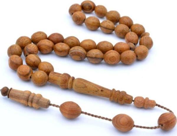 Usta Işi Sistemli Arpa Kesim Afrika Ağacı Tesbih 008 - Image 1