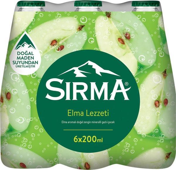 Sırma C Vitaminli Elma Aromalı Doğal Maden Suyu 200 ML X 6 Adet - Image 1