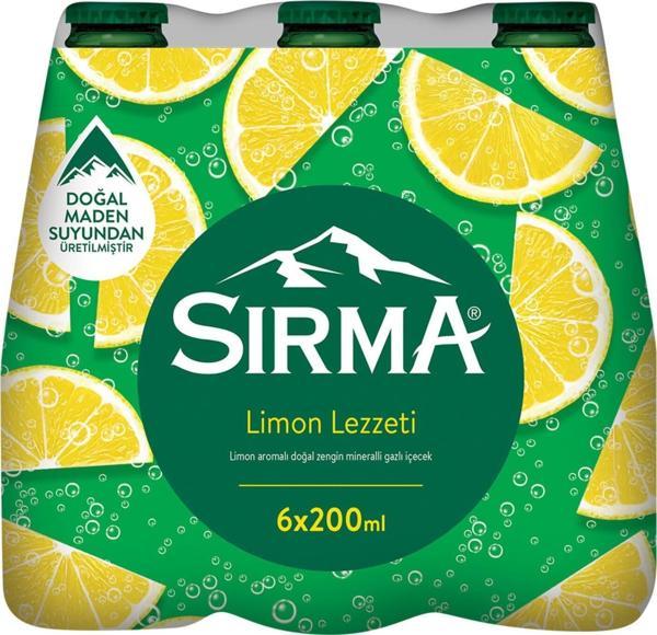 Sırma C Vitaminli Limon Aromalı Doğal Maden Suyu 200 ML X 6 Adet - Image 1