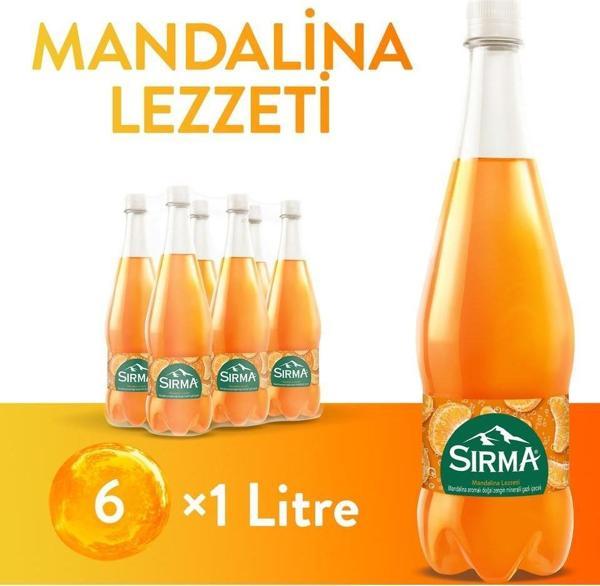 Sırma C Vitaminli Mandalina Aromalı Doğal Maden Suyu 1 Lt X 6 Adet - Image 1