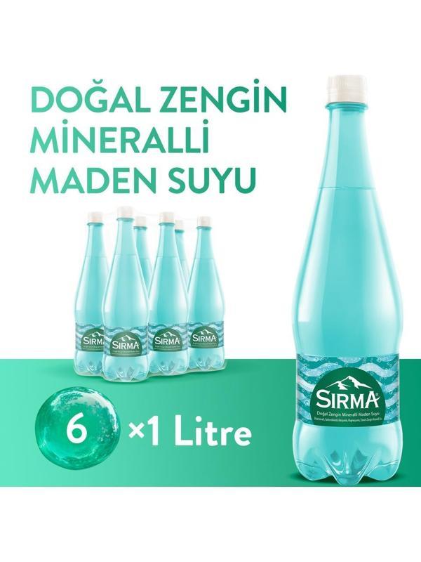 Sırma Doğal Maden Suyu 1 Lt X 6 Adet - Image 1