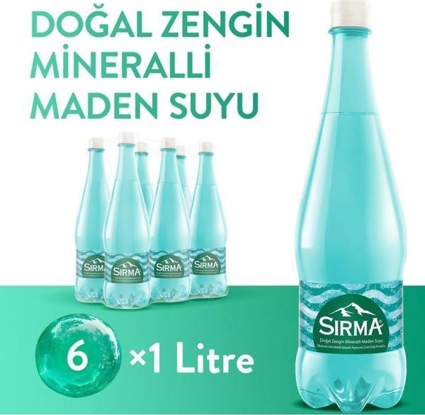 Sırma Doğal Maden Suyu 1 Lt X 6 Adet - Image 1