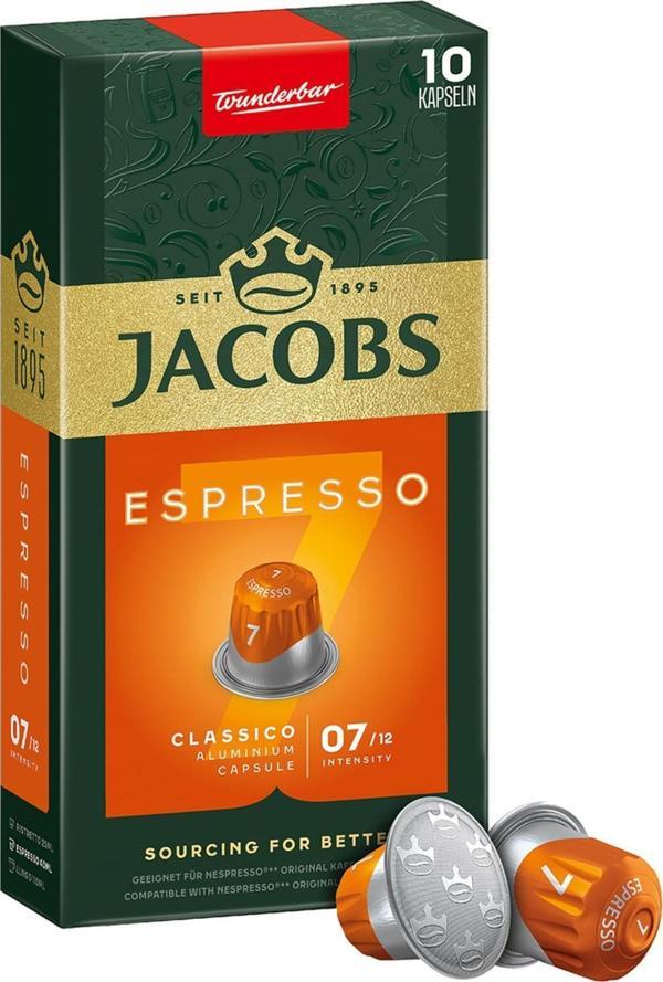 Jacobs Espresso 7 Classico Nespresso Uyumlu Kapsül Kahve 10 Kapsül - Image 1