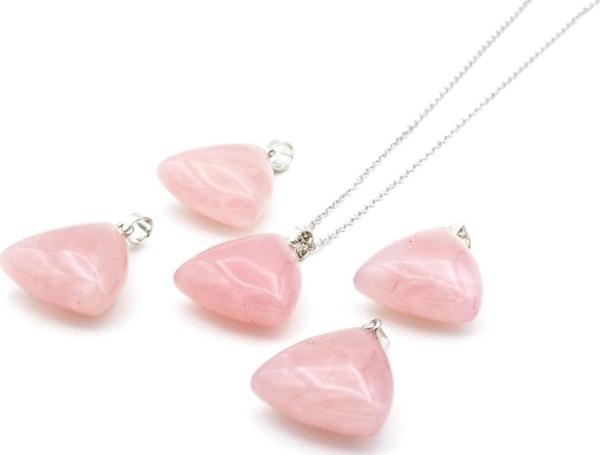 Hakiki Doğal Pembe Kuvars Kolye Ucu 1.kalite 012 - Image 1