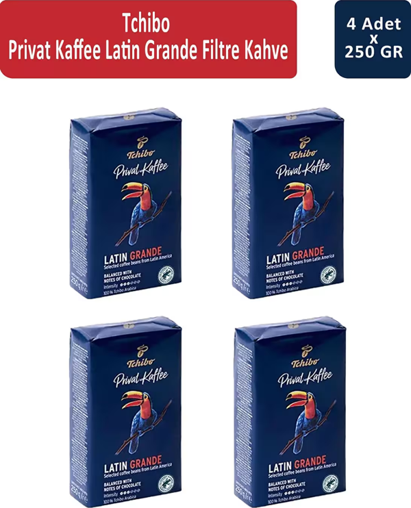 Tchibo Privat Kaffee Latin Grande Filtre Kahve 250 Gr x 4 Adet - Image 1