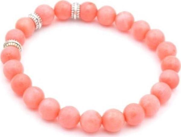 Hakiki Doğal Pembe Mercan Bileklik 1. Kalite - Image 1