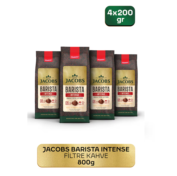 Jacobs Barista Intense Filtre Kahve Öğütülmüş 200 gr X 4 Adet - Image 1