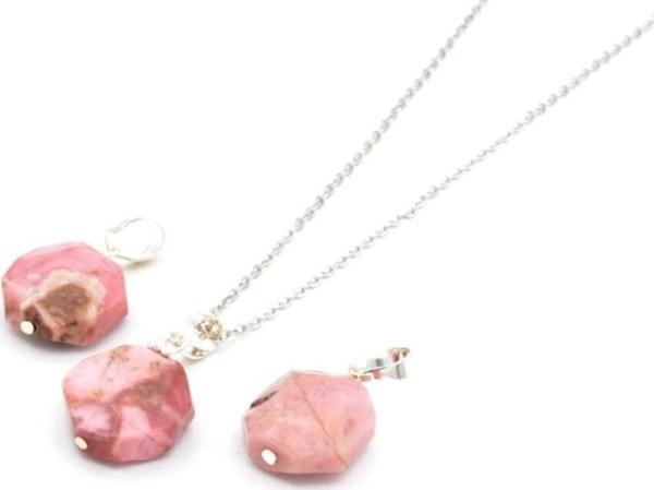 Hakiki Doğal Rodonit Kolye Ucu 1.kalite 001 - Image 1