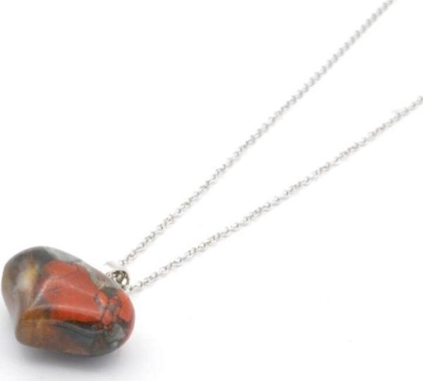Hakiki Kalp Şeklinde Doğal Jasper Kolye Ucu 1.kalite 001 - Image 1