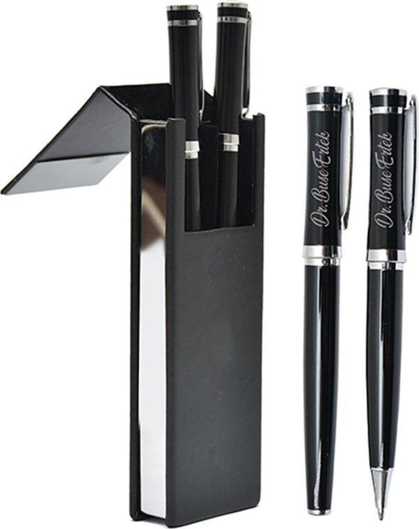 Kişiye Özel Premium Roller ve Tükenmez Kalem Seti Tasarım Kutulu - Image 1