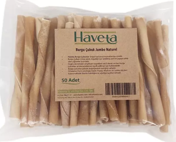 Burgu Çubuk Jumbo Naturel 50 Adet - Image 1