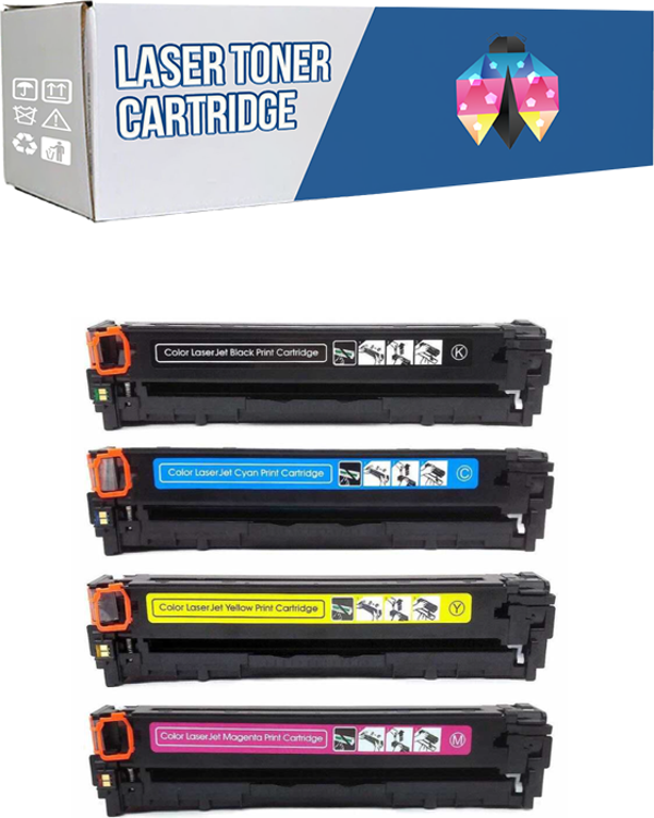 Safir Toner Hp 128A-CE320A LaserJet CM1415fnw CMYK 1 Set Muadil Toner - Image 1