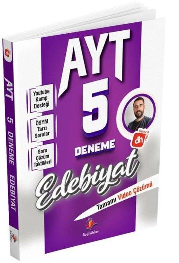 Deniz Hoca AYT Edebiyat 5 Deneme Sınavı - Dizgi Kitap Yayınları - Image 1