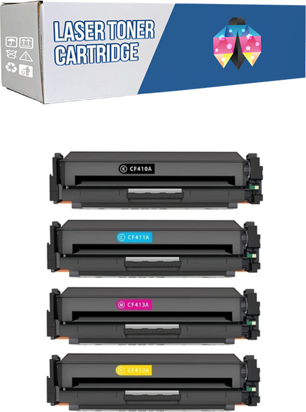 Safir Toner Hp Pro MFP M477fdn 410A-CF410A  CMYK 1 Set Muadil Toner - Image 1