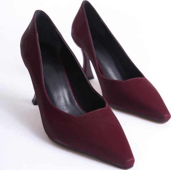 Cordelia Kadın Bordo Saten Stiletto - Image 1
