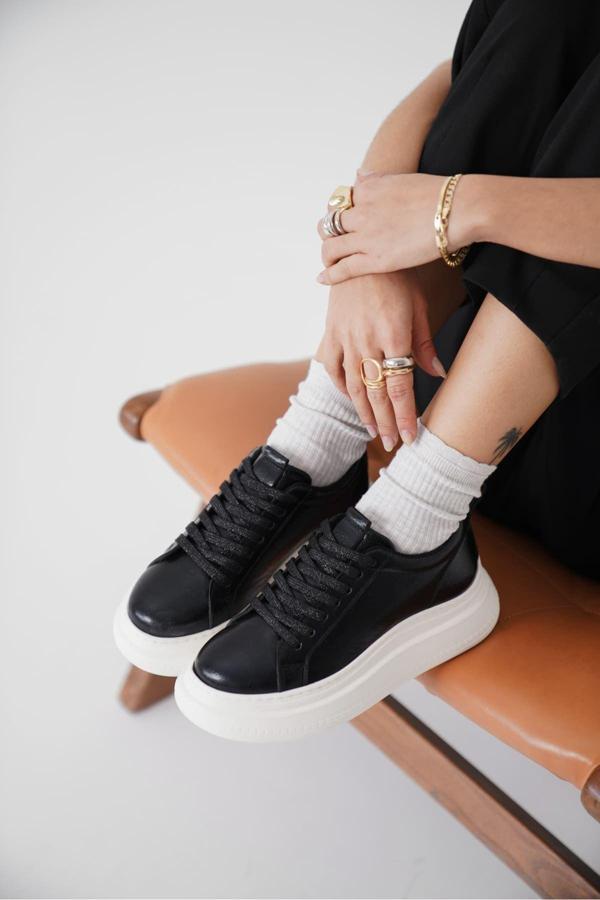 Dina Kadın Siyah Sneaker - Image 1