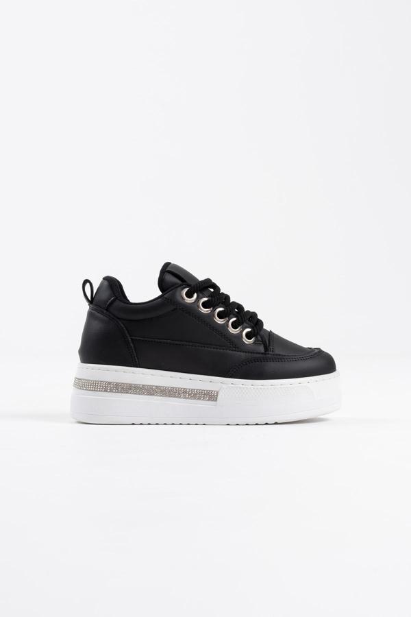 Alice Siyah Kadın Gizli Topuklu Sneaker - Image 1