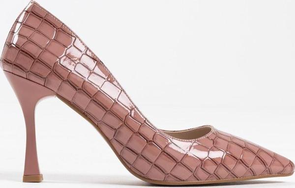 Harper Kadın Somon Kroko Rugan Stiletto - Image 1