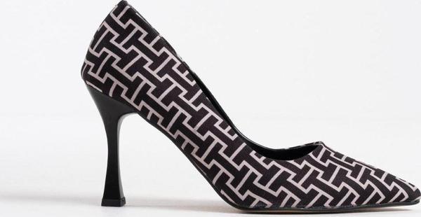 Kelsey Kadın Siyah Desenli Stiletto - Image 1