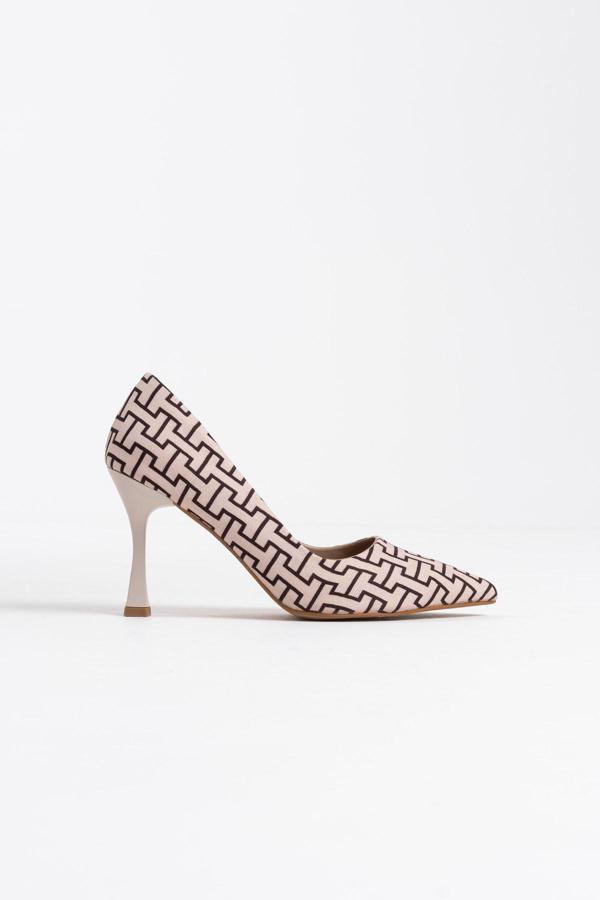 Kelsey Kadın Bej Desenli Stiletto - Image 1