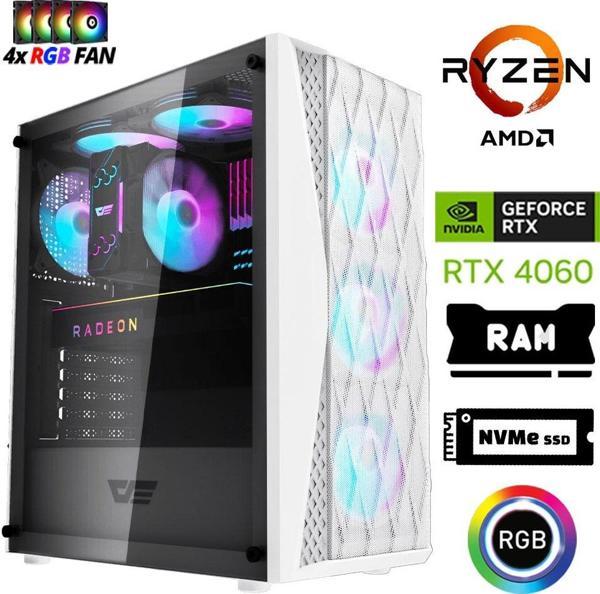 Xaser Xsr1203 Ryzen 7 5700x 32GB Ram 1TB M.2 NVMe SSD 8GB RTX4060 Masaüstü Oyuncu Bilgisayarı - Image 1