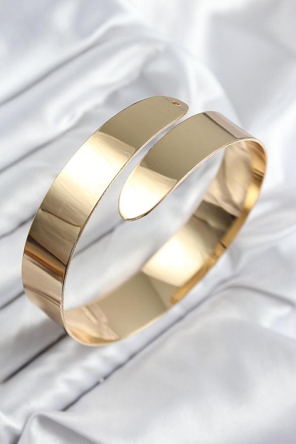 Pirinç Sarmal Model Gold Renk Pazu Bileklik - Image 1