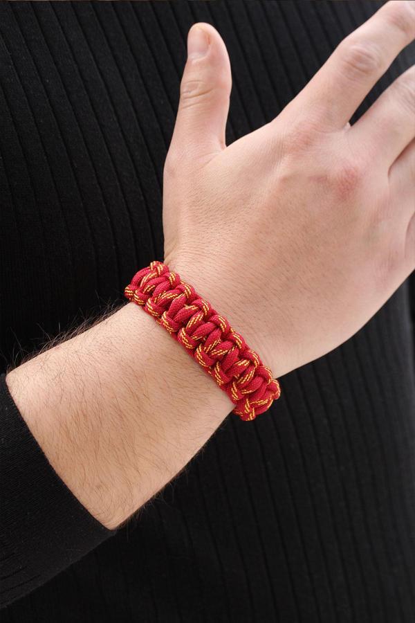 Sarı Kırmızı Paracord Bileklik - Image 1