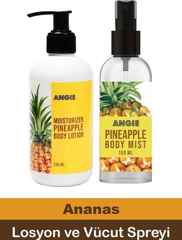 Angie Ananas Vücut Losyonu 250 Ml. Ve Vücut Spreyi 150 Ml. - Image 1