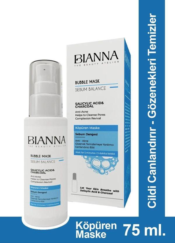 Bianna 5 Dakikada Nem Dengeleyici Köpüren Maske | Kömür 75 Ml. - Image 1