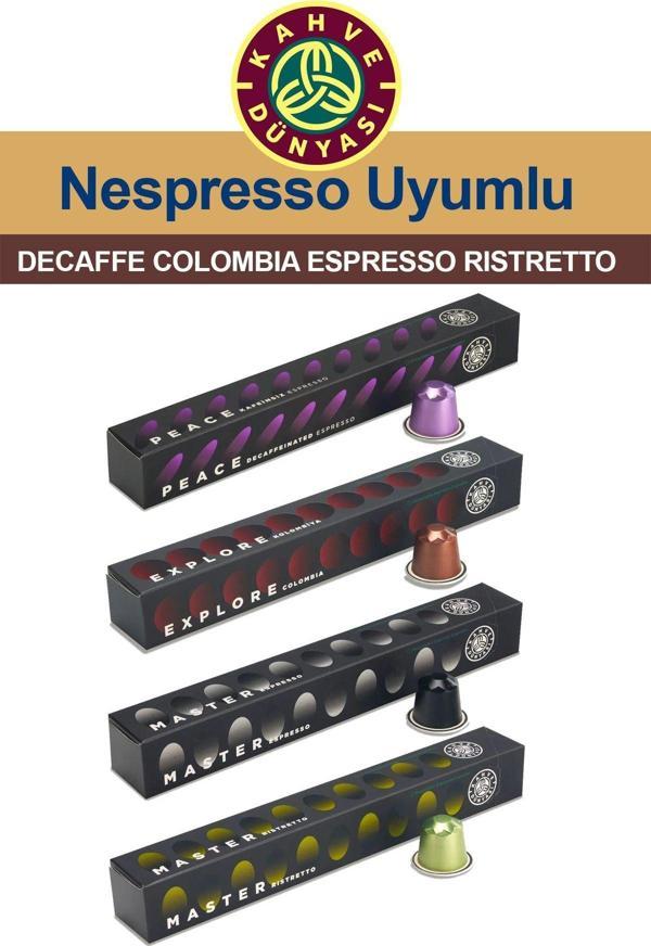 Kahve Dünyası Rıstretto Decaffe Nespresso Kapsül Kahve Tadım Seti Rıstretto Decaffeinated Colombia Espresso 4X10 - Image 1