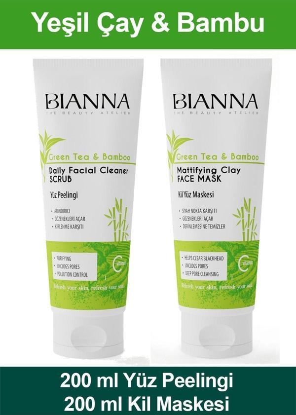 Bianna Yeşil Çay Ve Bambu Özlü Peeling Ve Kil Maskesi 200+200 Ml. - Image 1