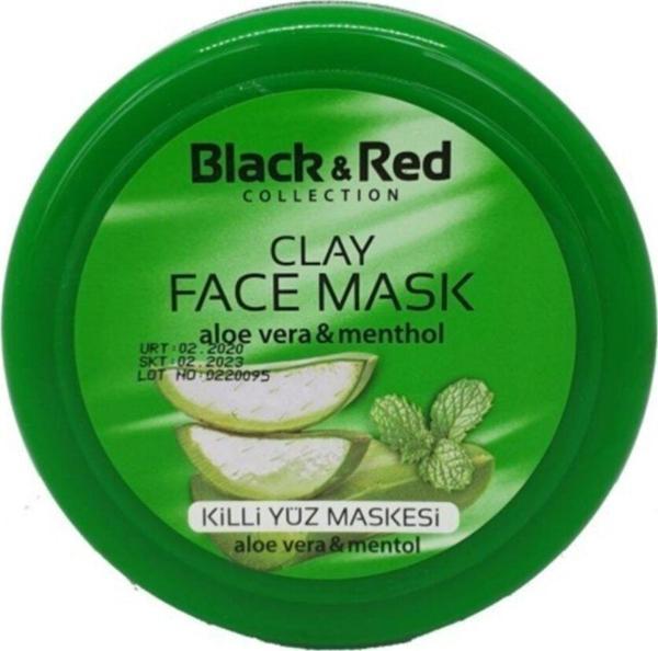 Black & Red Aloe Vera Ve Menthol Killi Yüz Maskesi 400 Gr - Image 1