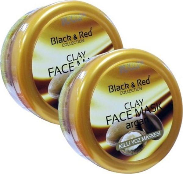 Black & Red Argan Yağlı Özlü Killi Yüz Maskesi 2X400Ml 2 Adet - Image 1