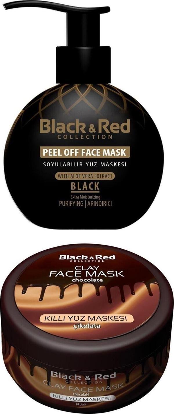 Black & Red Soyulabilir Siyah Yüz Maskesi Arındırıcı 250 Ml - Killi Yüz Maskesi Çikolata 400Gr - Image 1