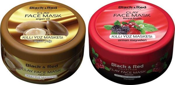 Black & Red Doğal Kil Maskesi Argan, Orman Meyveli 400 Gr X 2 - Image 1